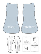 The Ballet Sock - Ballad Blue - Carriage House - Toe Logo - White - Circle Grip - White