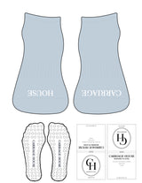 The Ballet Sock - Ballad Blue - Carriage House - Toe Logo - White - Circle Grip - White