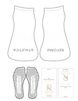 The Ankle Sock - White - Reform Athletica - Toe Logos - Forest Green - Triangle Grip - Forest Green