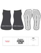 The Ankle Sock - Forged Iron - LFC - Toe Logos - Cloud Dancer - Hexagon Grip - Transparent