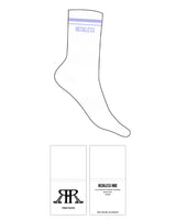 The Crew Sock - White - Reckless Ride - Top Border - L85
