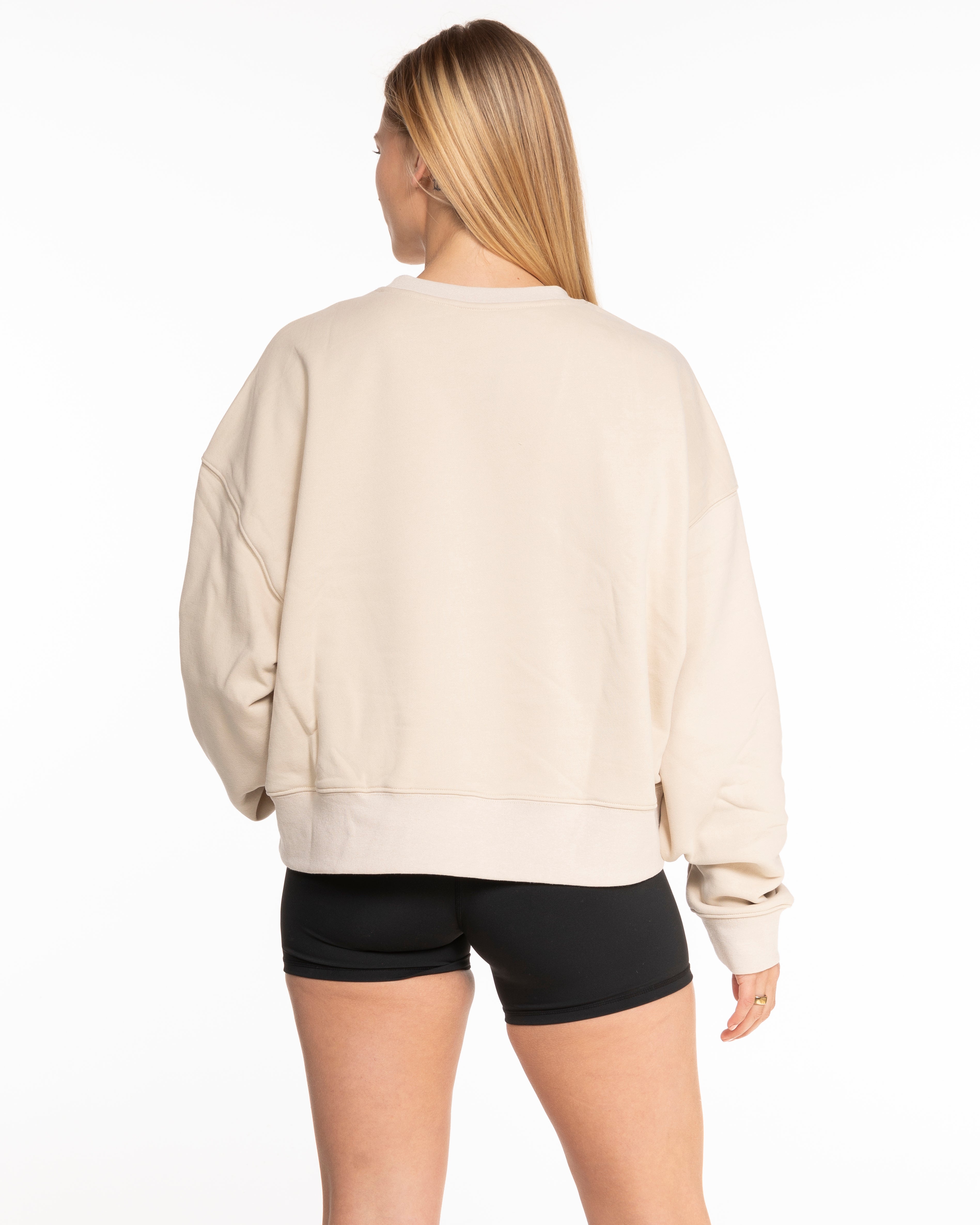 The Studio Crop - Latte - Method Pilates - Center Chest - Embroidered - Chocolate