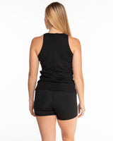 The Recycled Womens Tank - Black - Sultivate - Center Chest - Printed - White