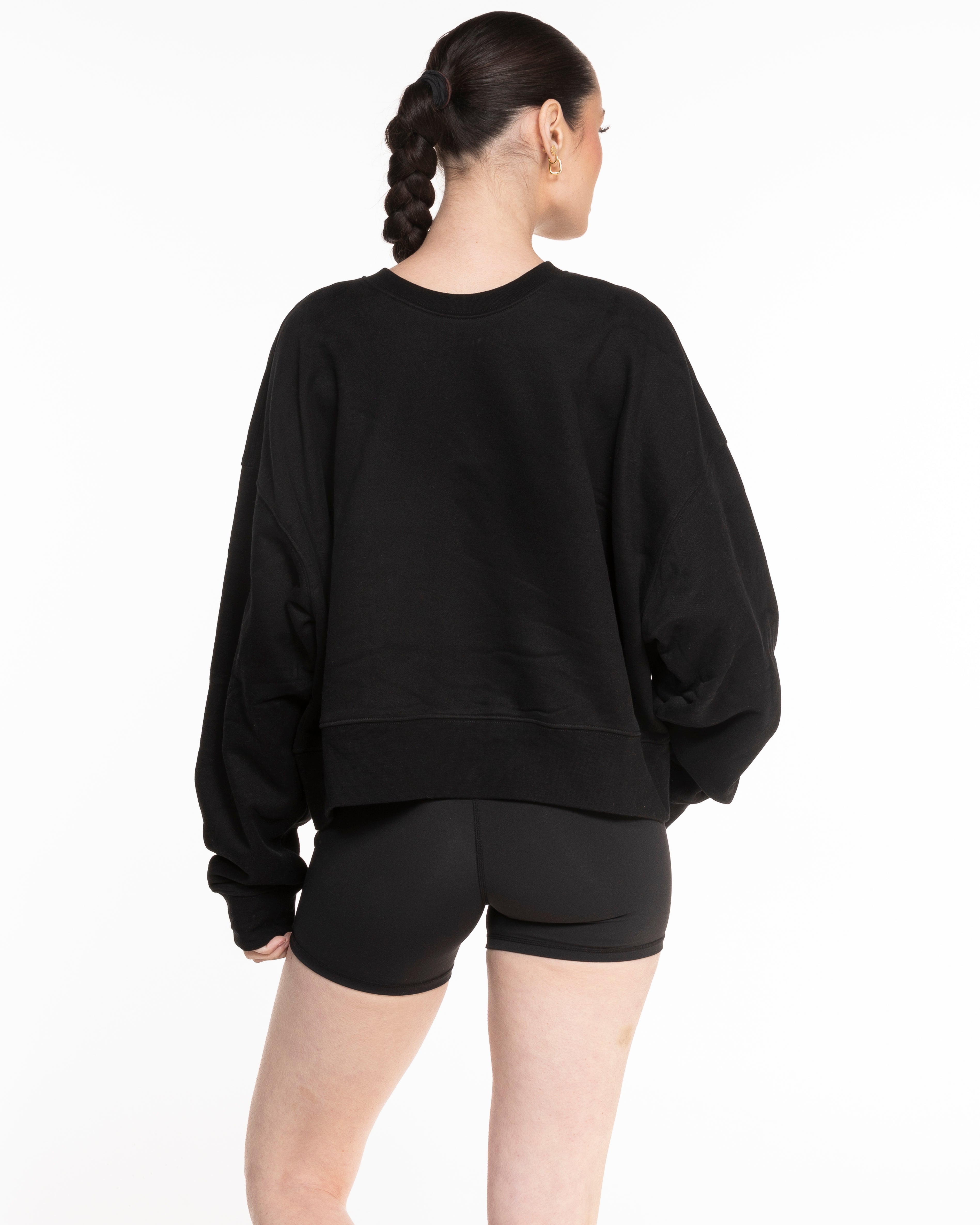 The Studio Crop - Black - Studio 45 - Center Chest - Tone on Tone