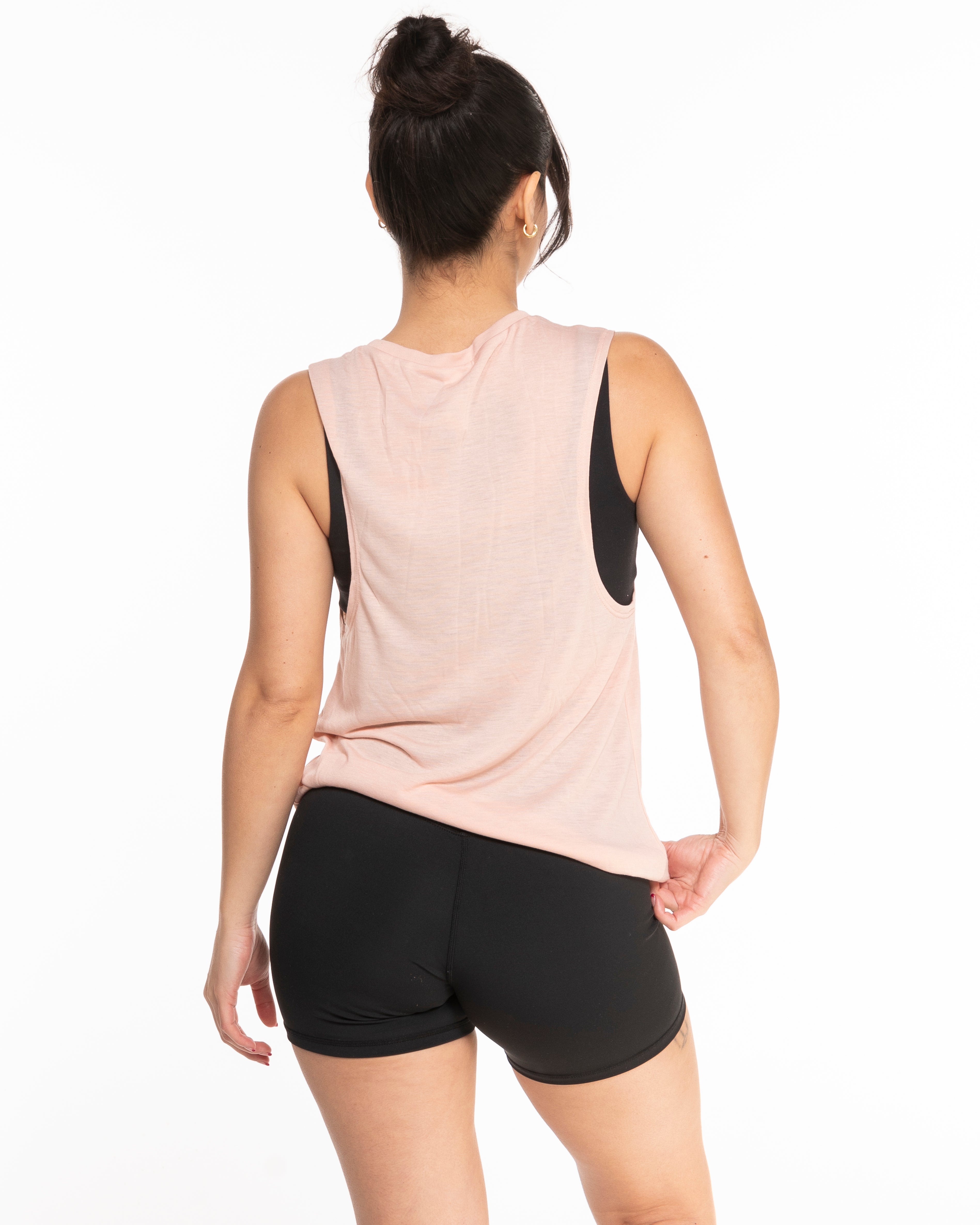 The Scoop Muscle Tank - Peach - Crossfit Trifecta - Center Chest & Back Center - Printed - Full Color
