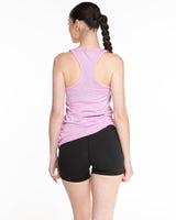 The Womens Full Length Tank - Lilac - Flowcorps - Back Center Spine - White
