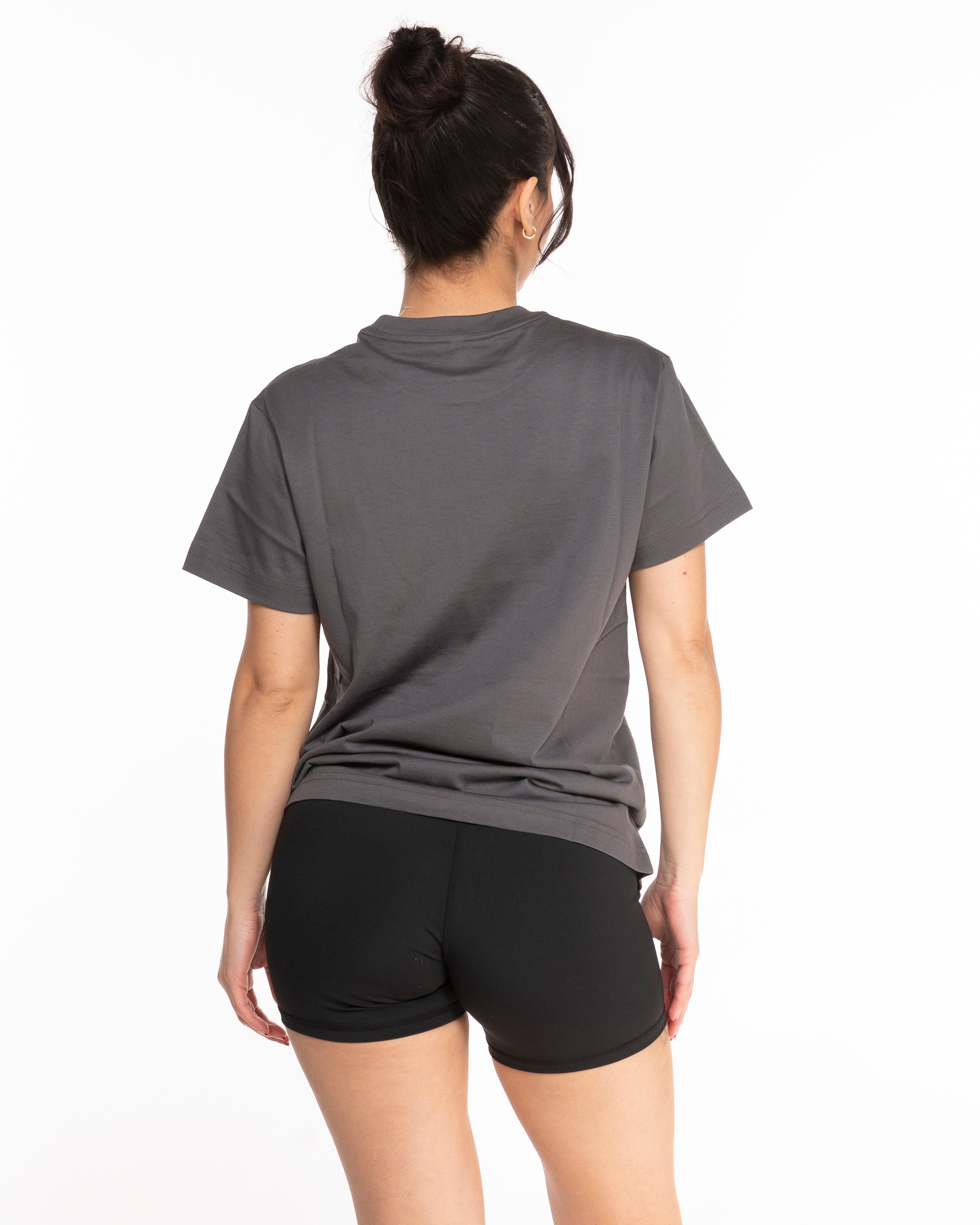 The Supima Short Sleeve - Slate - Holt Street - Center Chest - Printed - Tiffany Blue