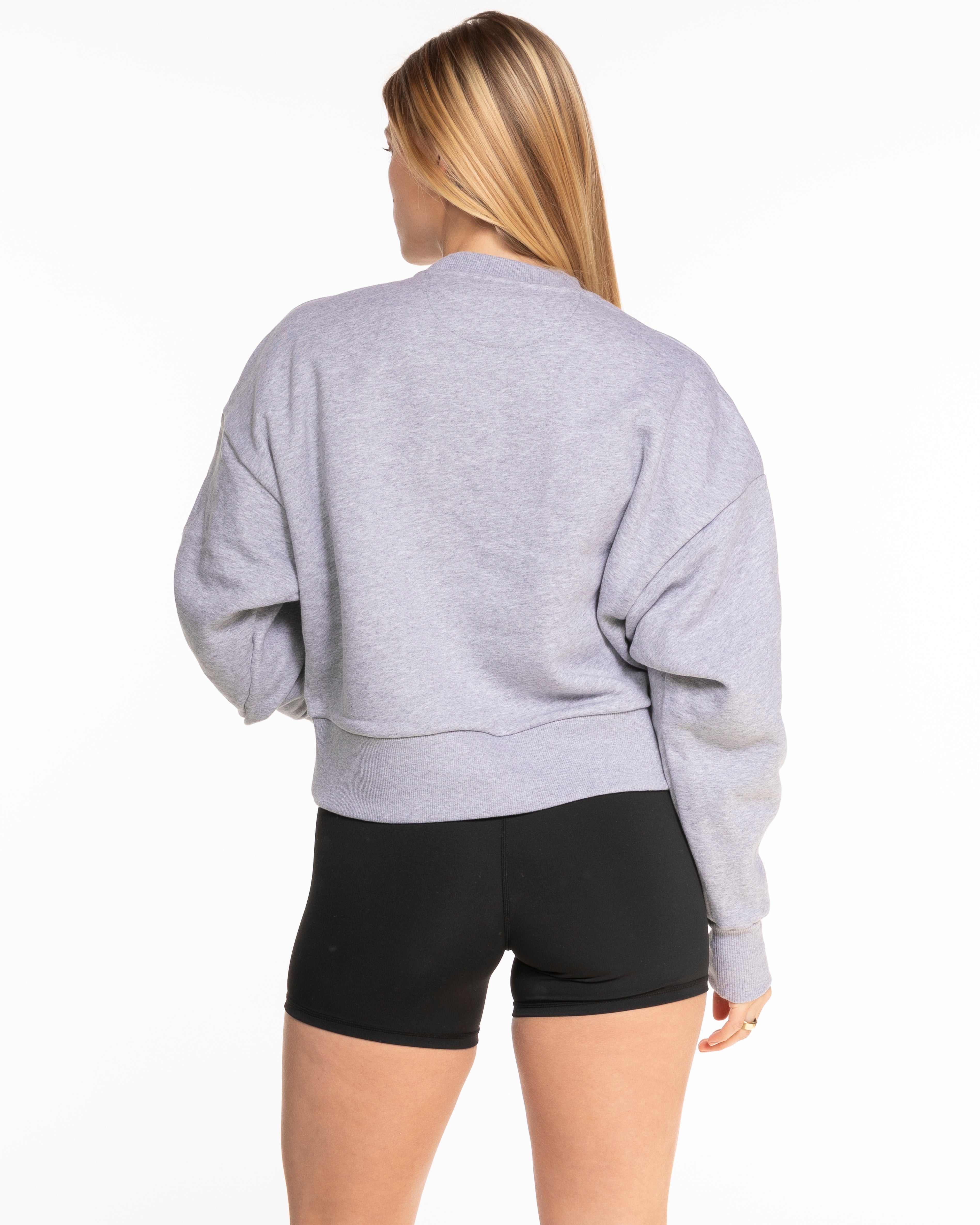 The Womens Heavyweight Crop - Heather - D Lagree - Center Chest - Printed - Green