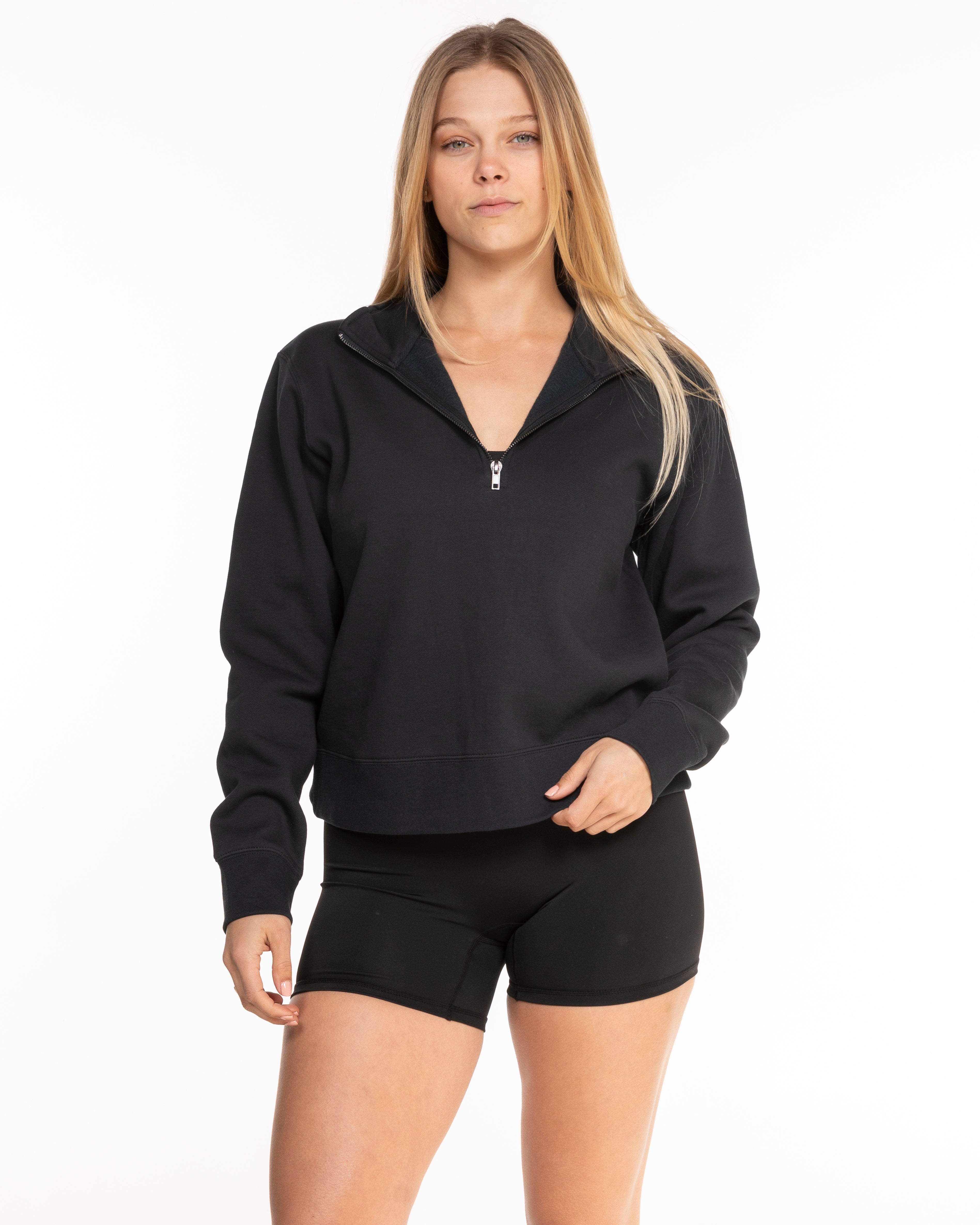 The Womens 1/4 Zip - Navy - MD Hyperbaric - Left Chest - Printed - White