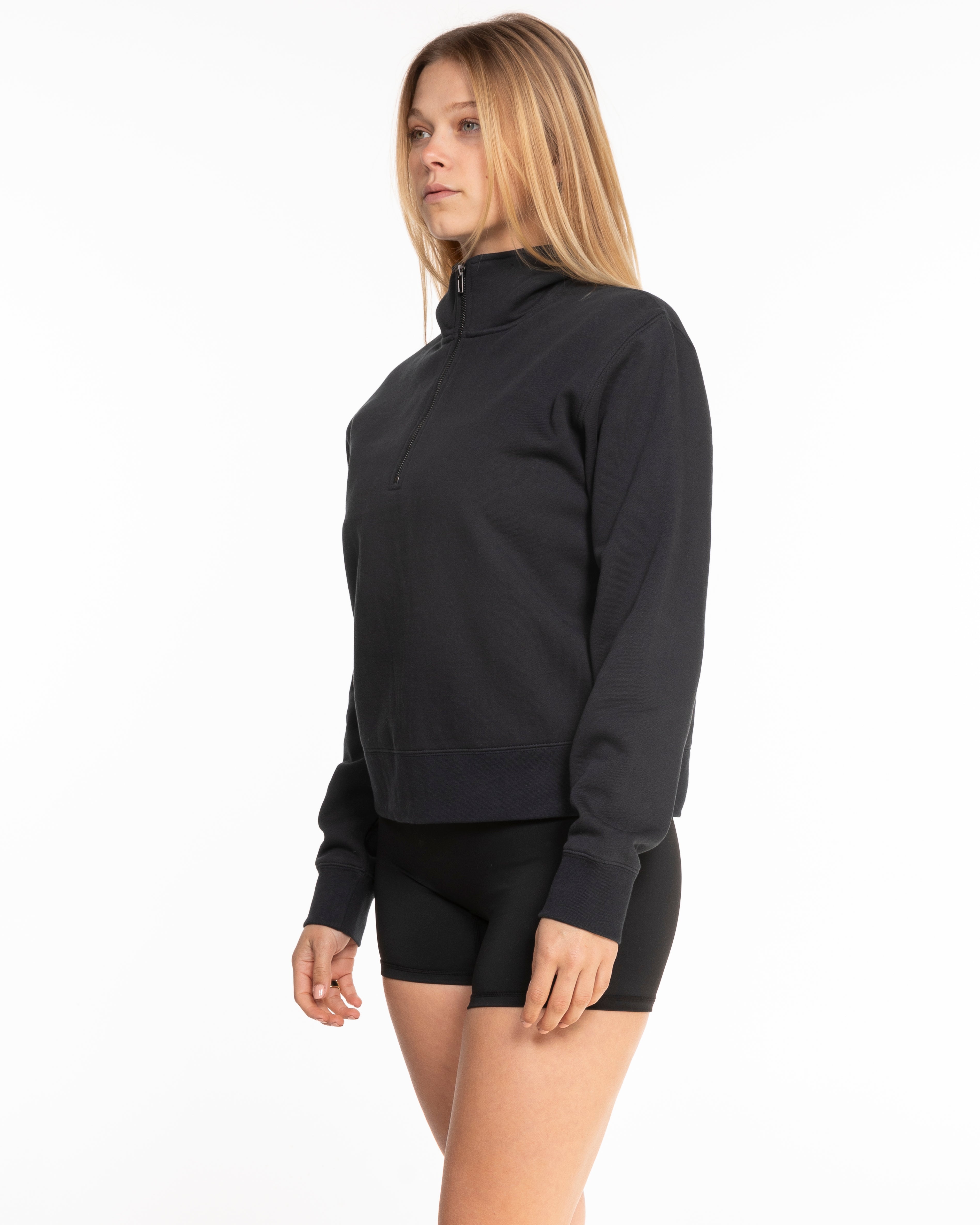The Womens 1/4 Zip - Navy - MD Hyperbaric - Left Chest - Printed - White