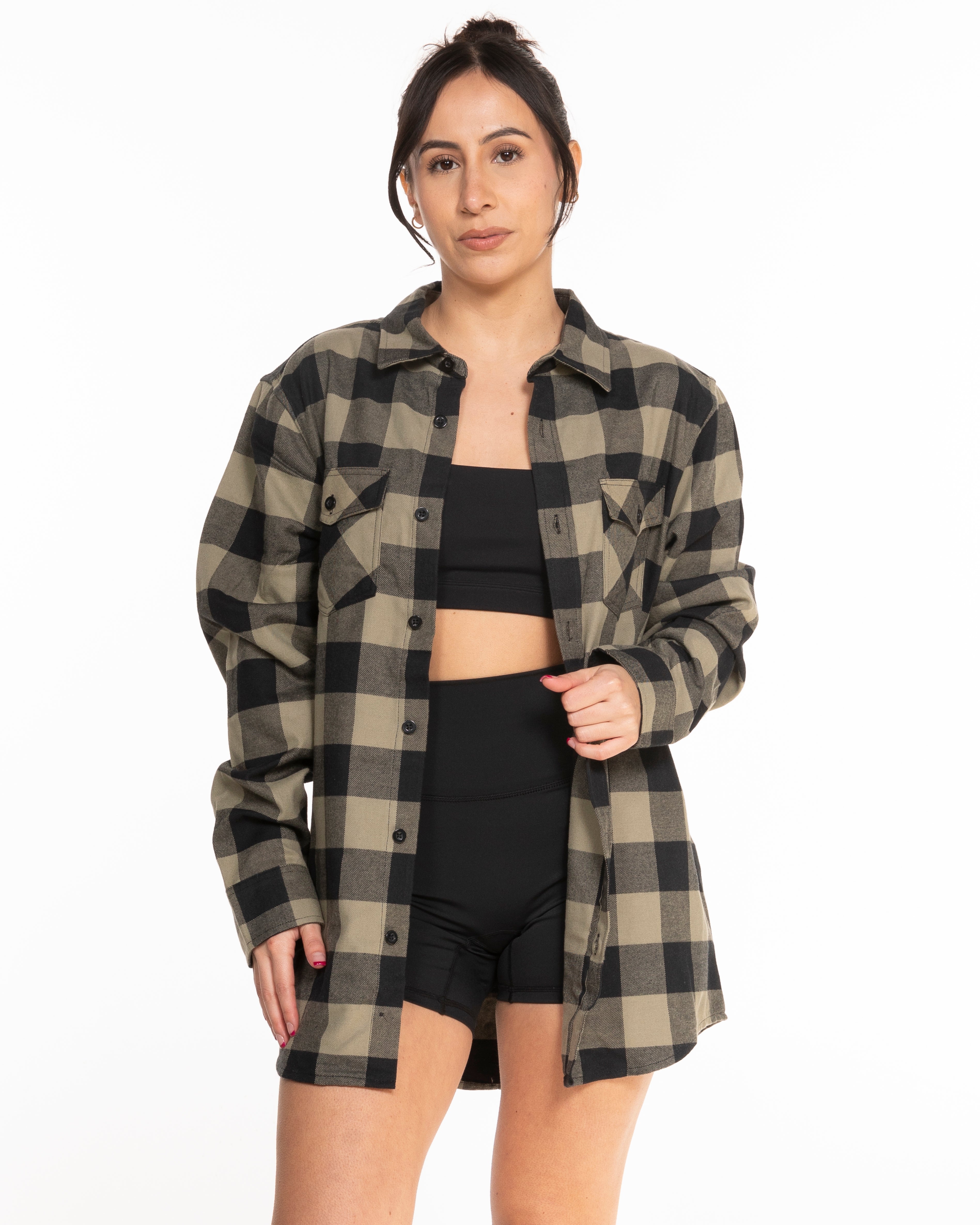 The Flannel - Olive / Black - Coach Code - Back Center - Printed - Black