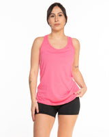 The Womens Full Length Tank - Hot Pink - Cyclebar - Center Chest Stacked & Back Icon - Printed - Full Color