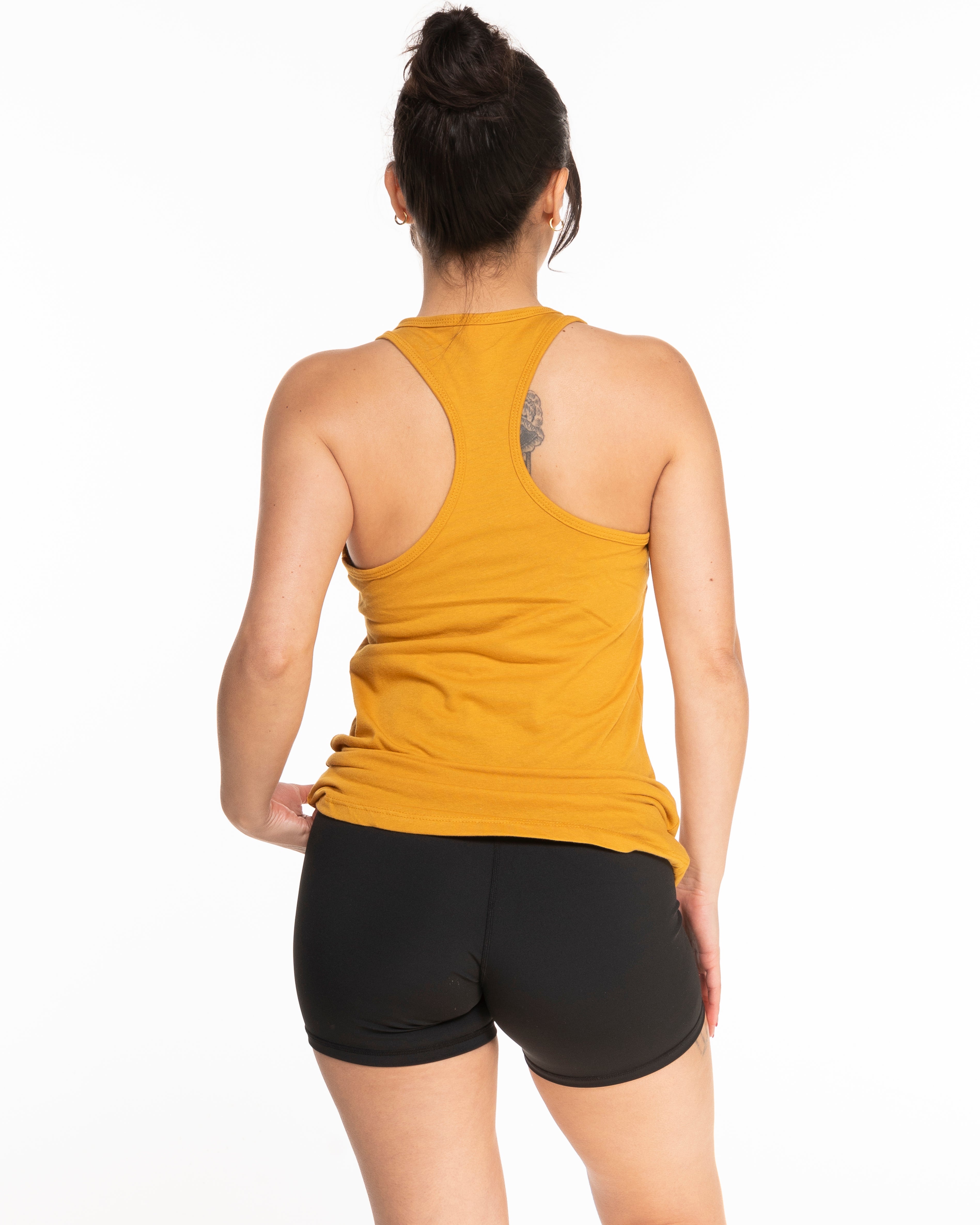 The Womens Full Length Tank - Gold - EVERCORE  - Center Chest - Printed - Full Color