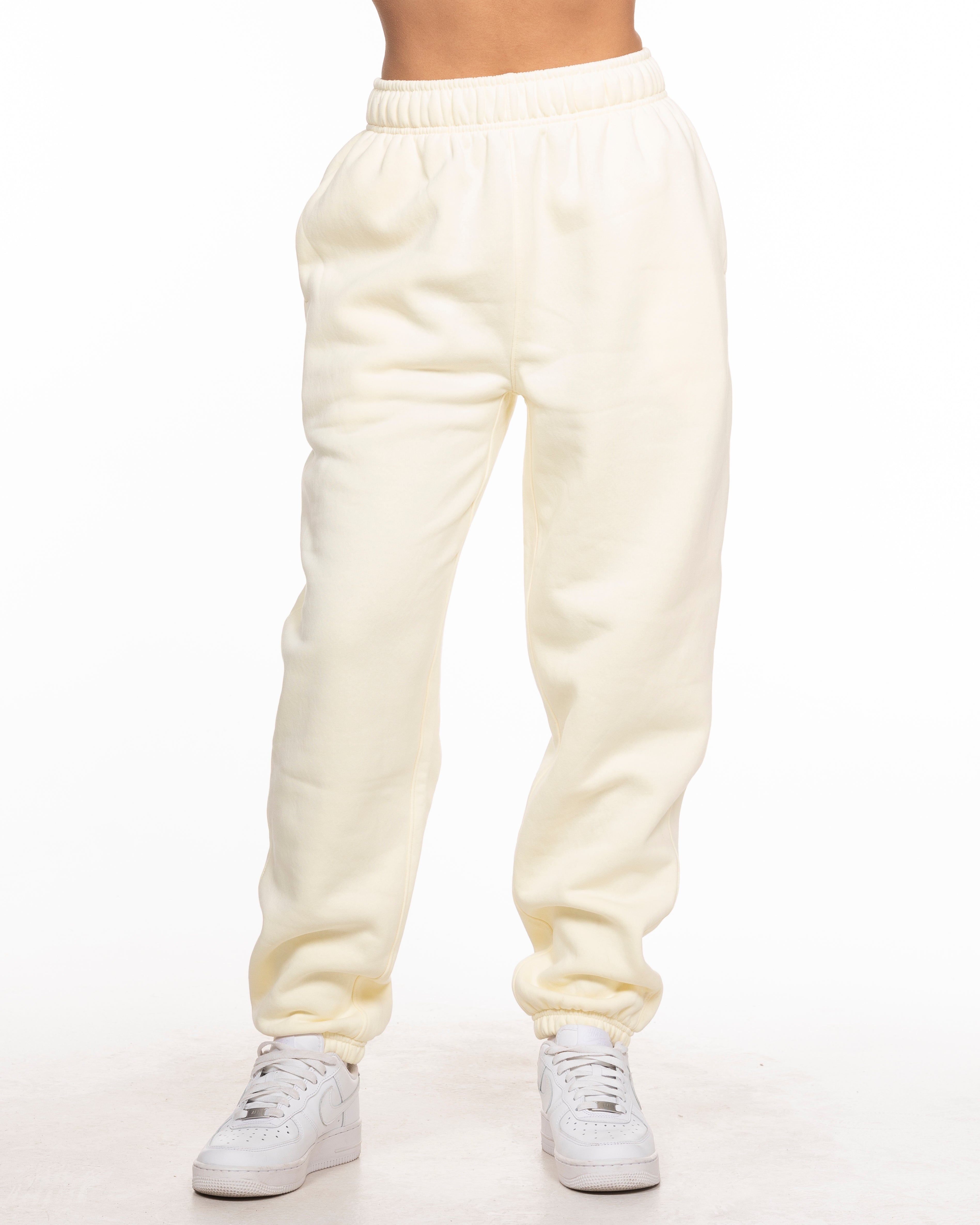 The Mens Sweatpants - Butter - Anybody Run Club - Left Near Pocket - Printed - Black