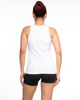 The Recycled Womens Tank - White - M4Lagree - Left Chest Logo - Printed - Full Color
