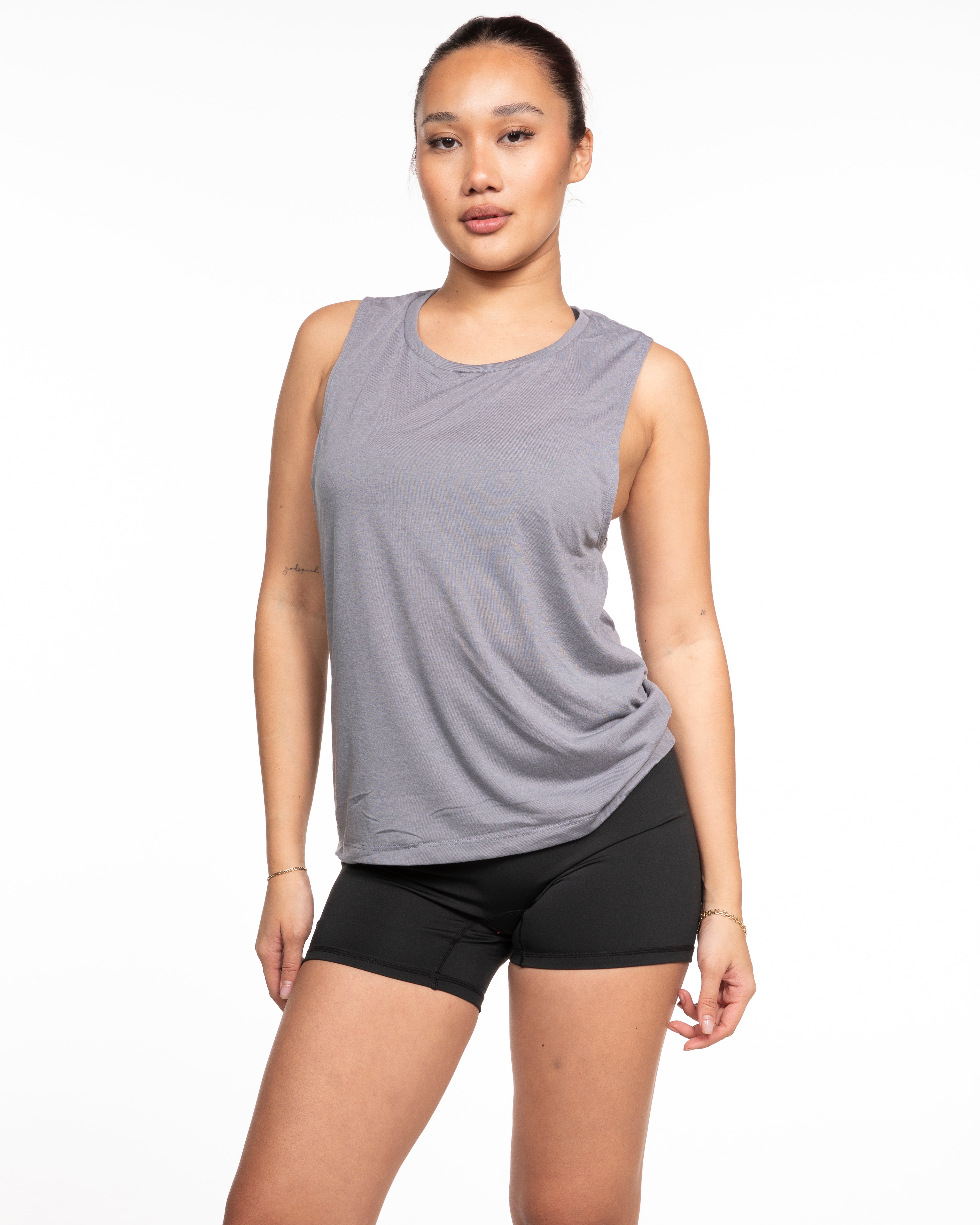 The Scoop Muscle Tank - Storm - Crossfit Trifecta - Center Chest & Back Center - Printed - Full Color