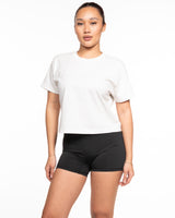 The Boxy Crop Tee - Off White -  Dawn Patrol - Left Chest & Center Back - Full Color