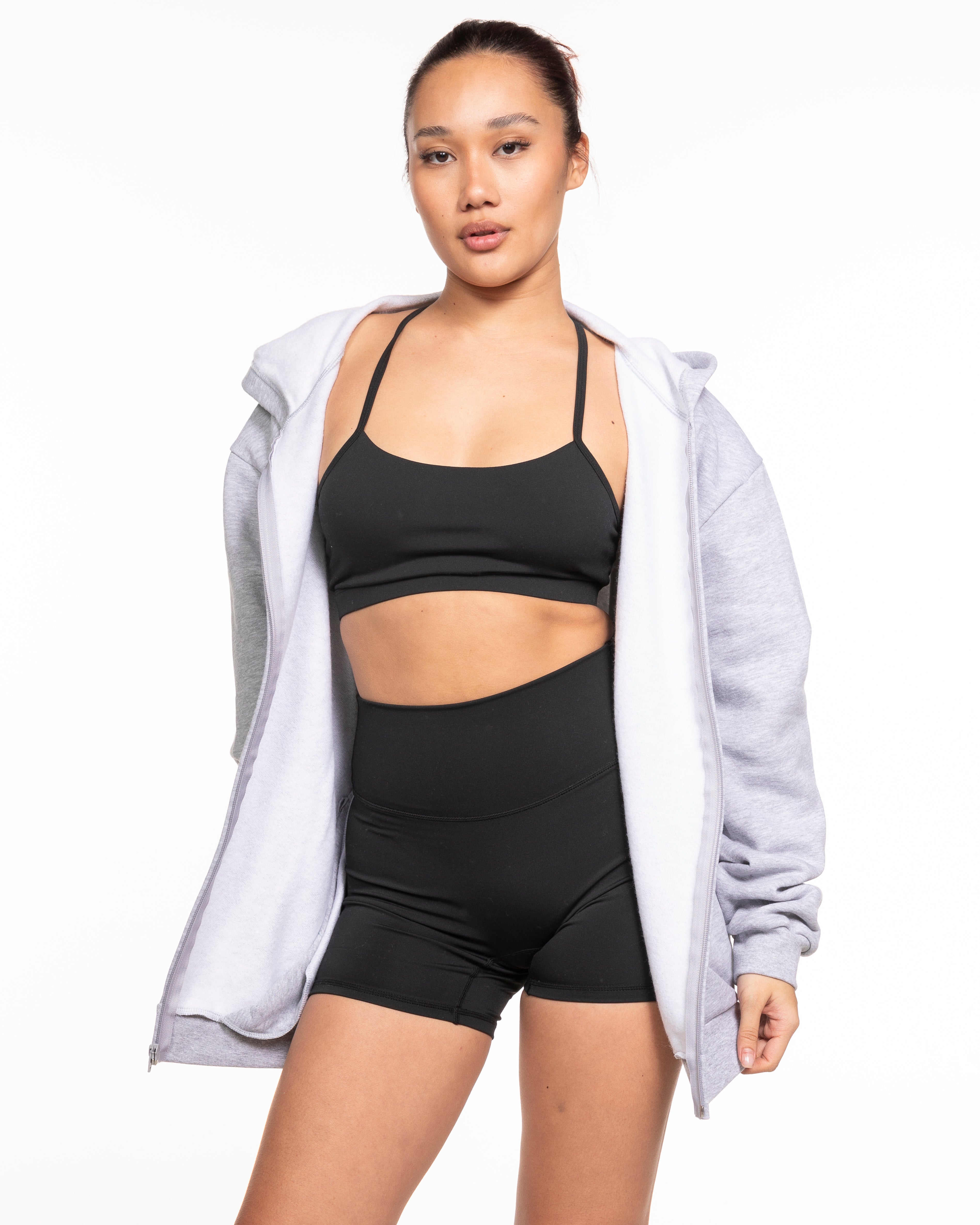The Recycled Unisex Zip Hoodie - Location 2026 - Heather - Left Chest & Back