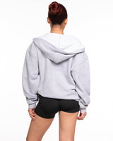 The Recycled Unisex Zip Hoodie - Location 2026 - Heather - Left Chest & Back