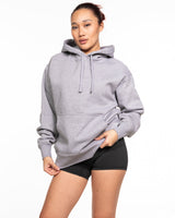 The Mens Heavyweight Hoodie - Heather - Wave Mamas - Left Chest & Back Stacked - Printed - Black