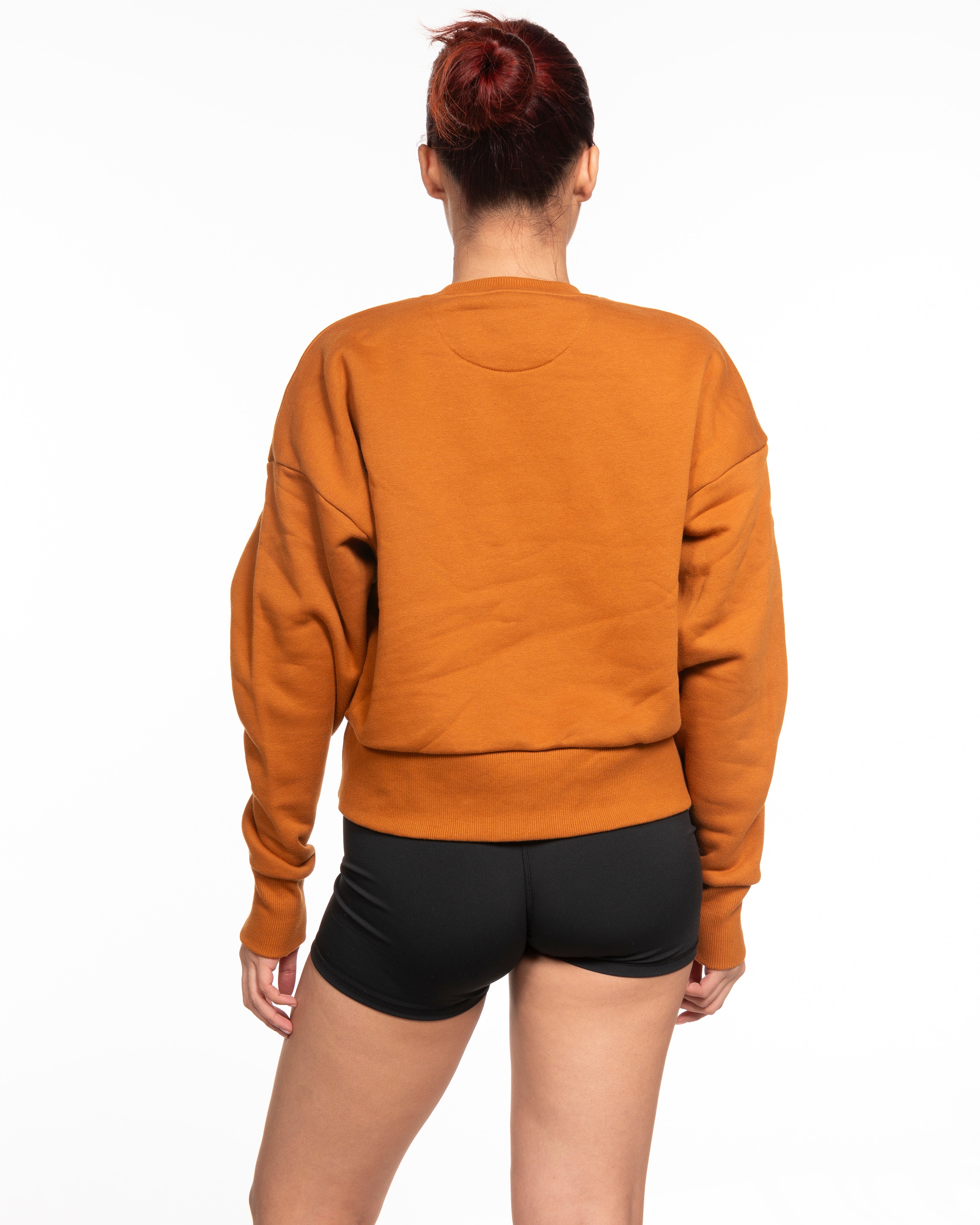 The Womens Heavyweight Crop - Autumn - Rise Lagree - Center Chest Stacked & Back Neckline - Printed - Tone on Tone