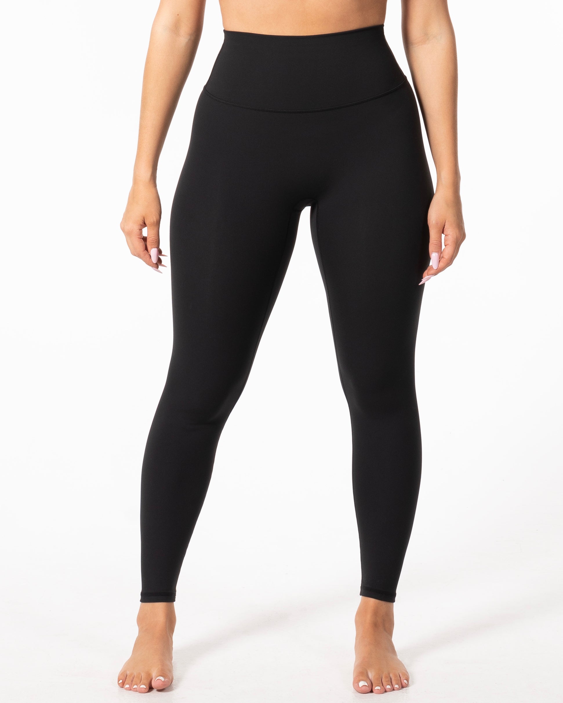 The Basic Legging - Black - C Wickson - Left Leg - Printed - White