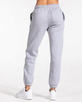 The Womens Sweatpants - Heather - BODYROK Employee - Left Leg - Full Color
