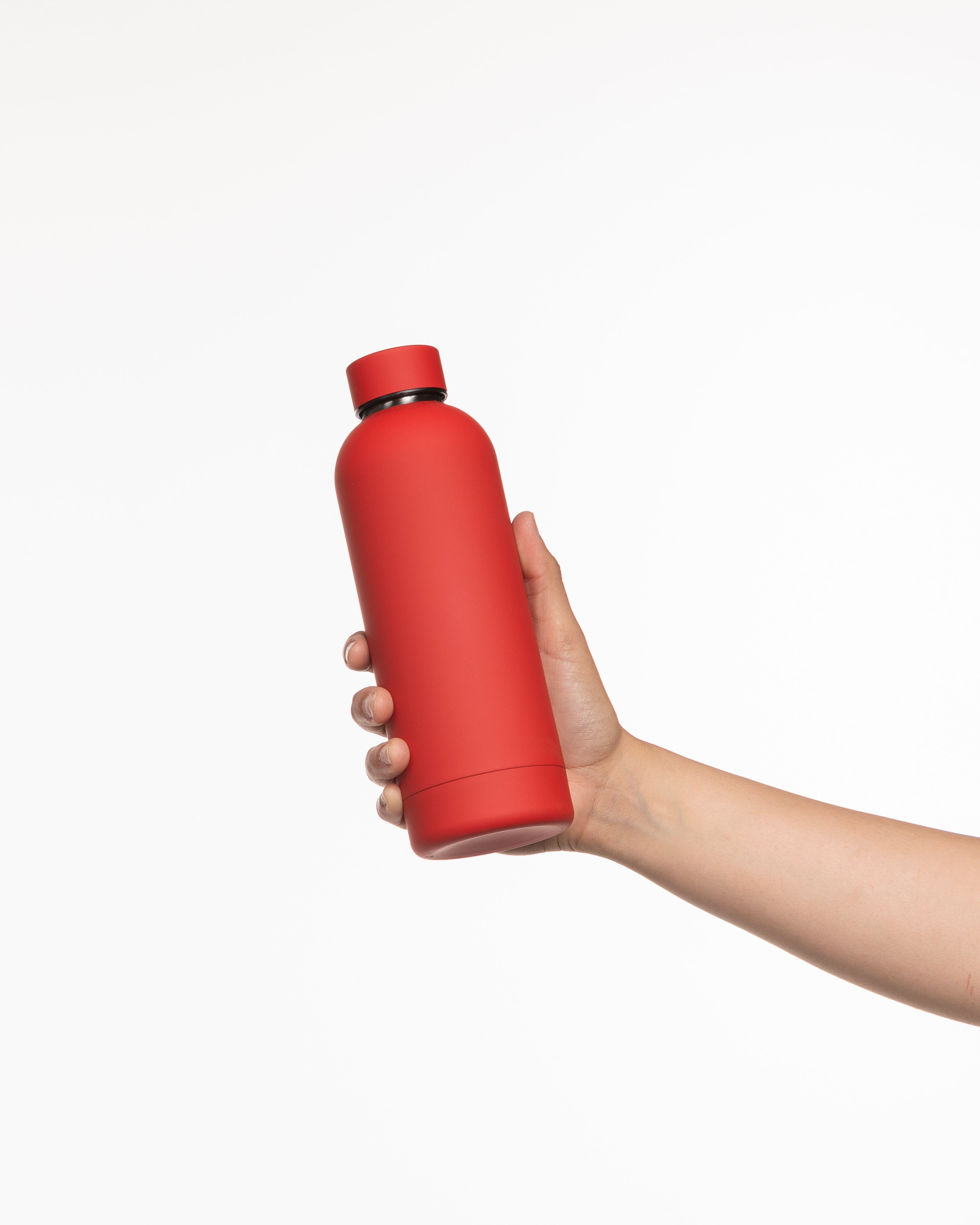 The Water Bottle - Red - The Hot Room - Center Vertical - Printed - White