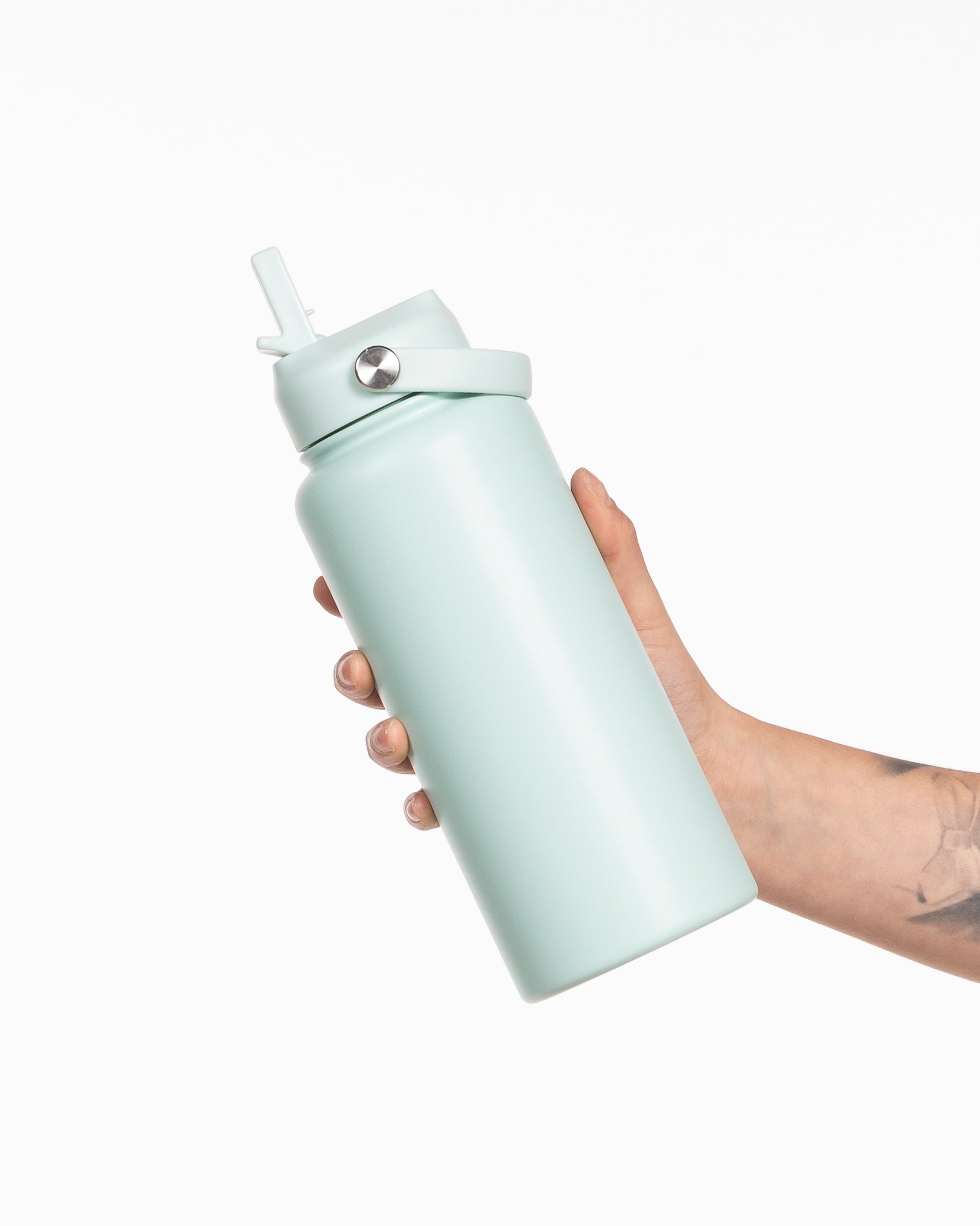 The Wide Mouth Water Bottle - Seafoam - The Cove - Center - Printed - Full Color