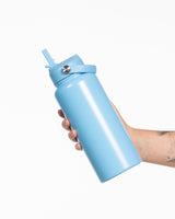 The Wide Mouth Water Bottle - Sky - Studio Physique - Center Body - Printed - White
