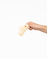 The Claw Hair Clip - Cream - Rise Lagree - Top Logo - Printed - Orange