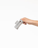 The Claw Hair Clip - Light Gray - Squeeze Massage - Center - White
