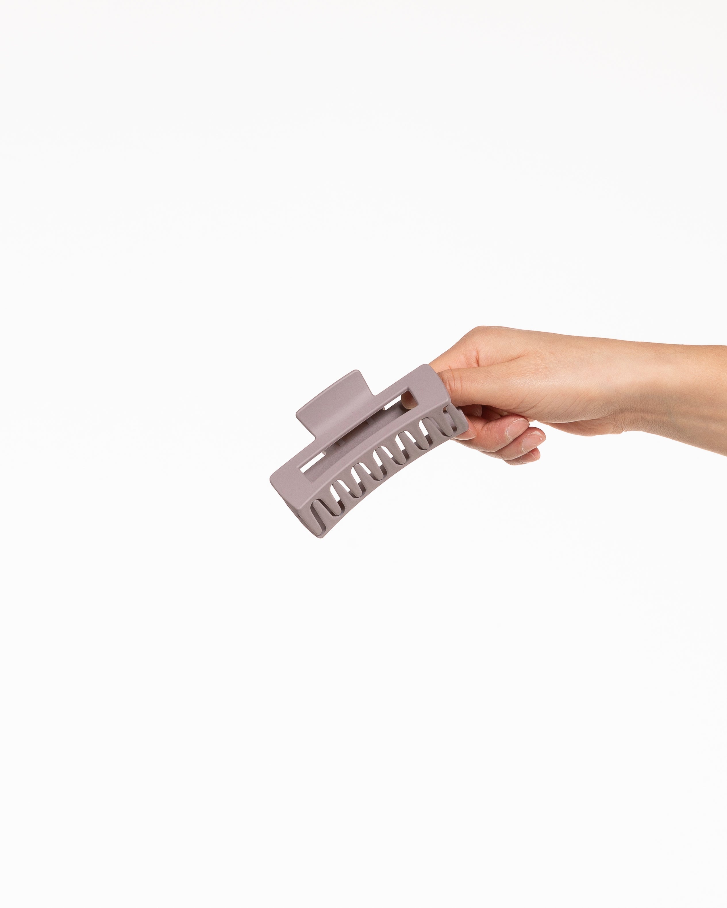 The Claw Hair Clip - Mauve - Wellth Society - Center Handle - Printed - Ivory