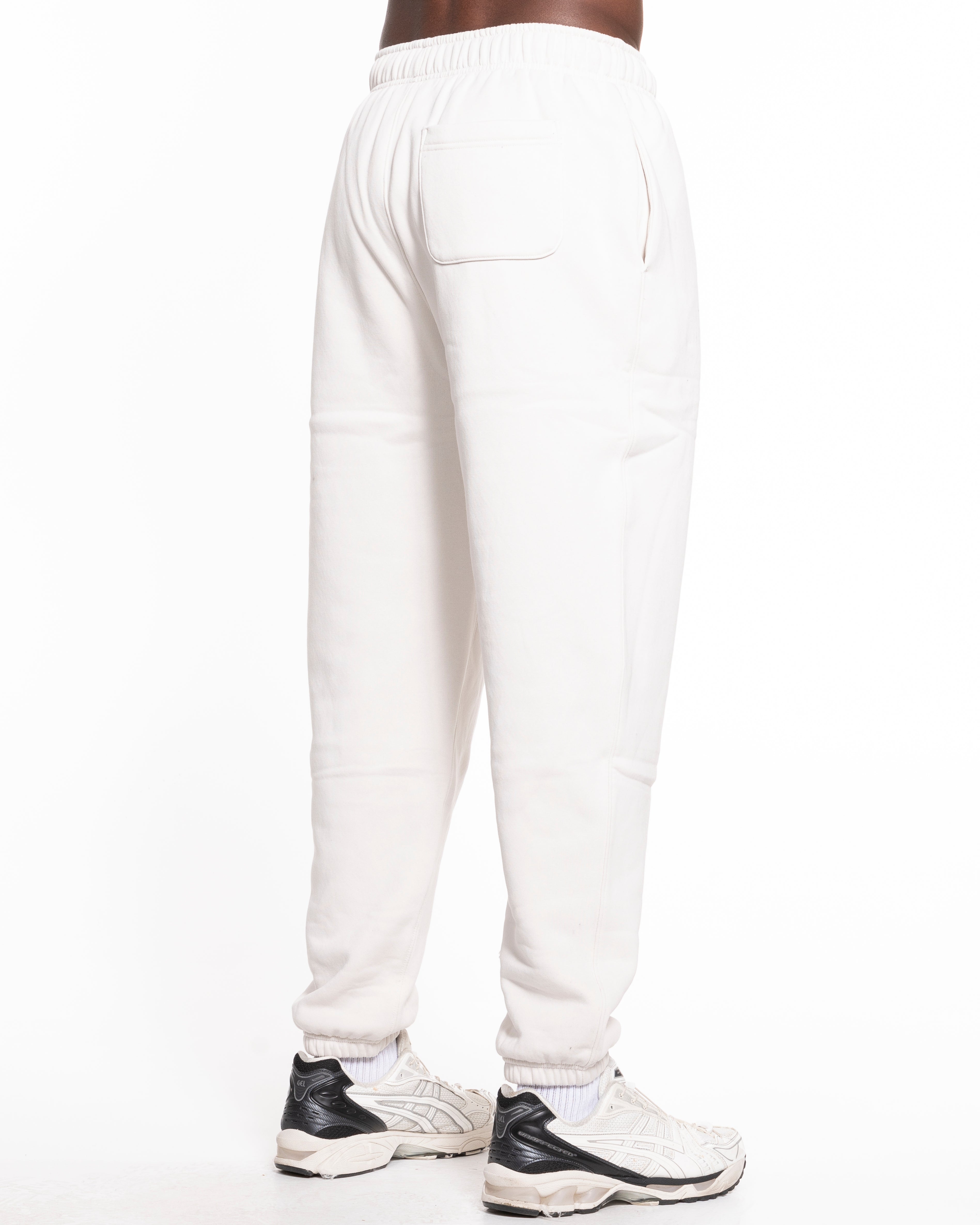 The Mens Sweatpants - Bone - STUDIO 7 - Left Leg Logo - Printed - Sage