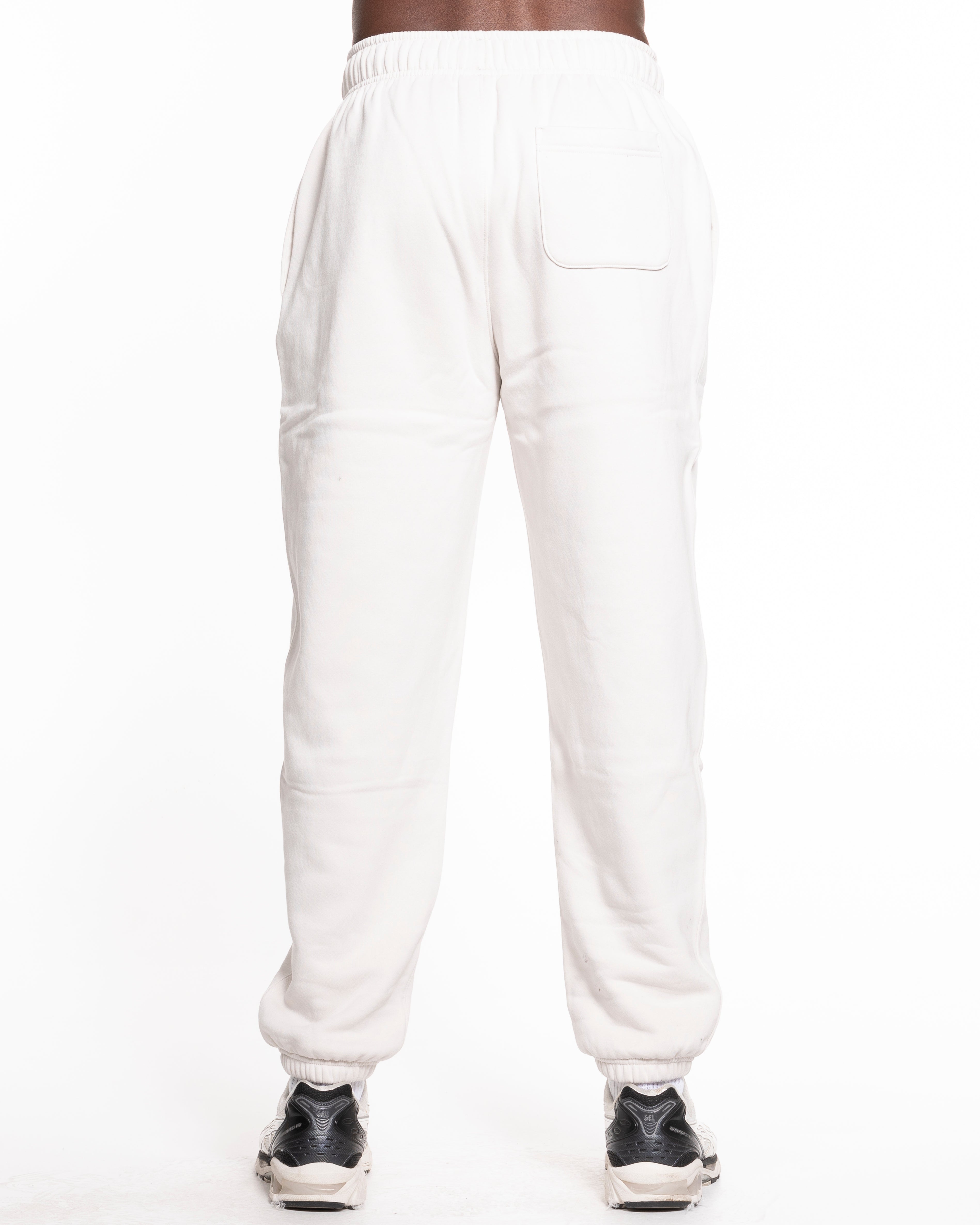 The Mens Sweatpants - Bone - STUDIO 7 - Left Leg Logo - Printed - Sage