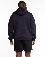 The Mens Zip Hoodie - Ink - Core Reform - Left Chest  - Printed - Ecru
