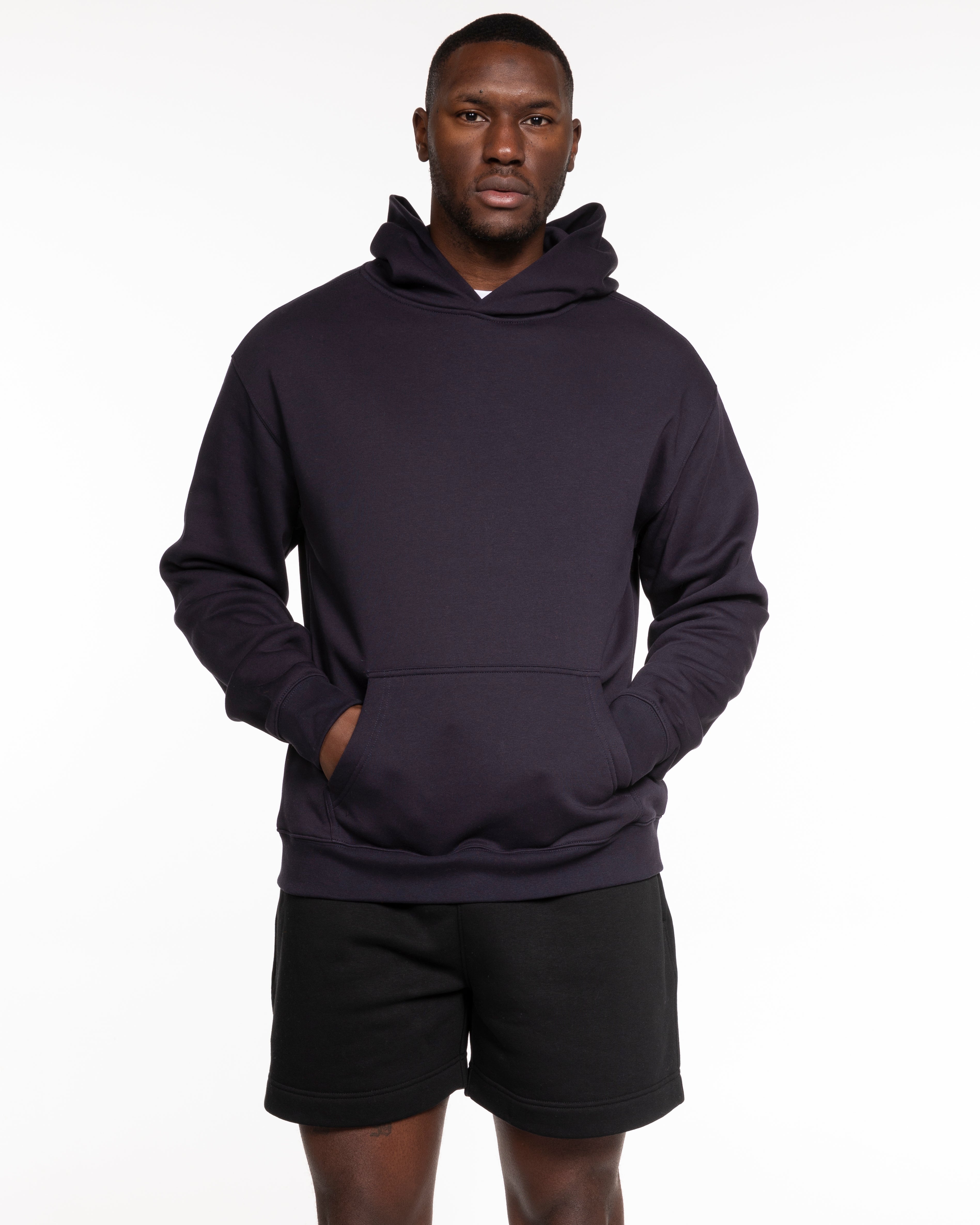 The Mens Hoodie - Ink - Spring House - Center Chest - Back Round - Printed - Off White