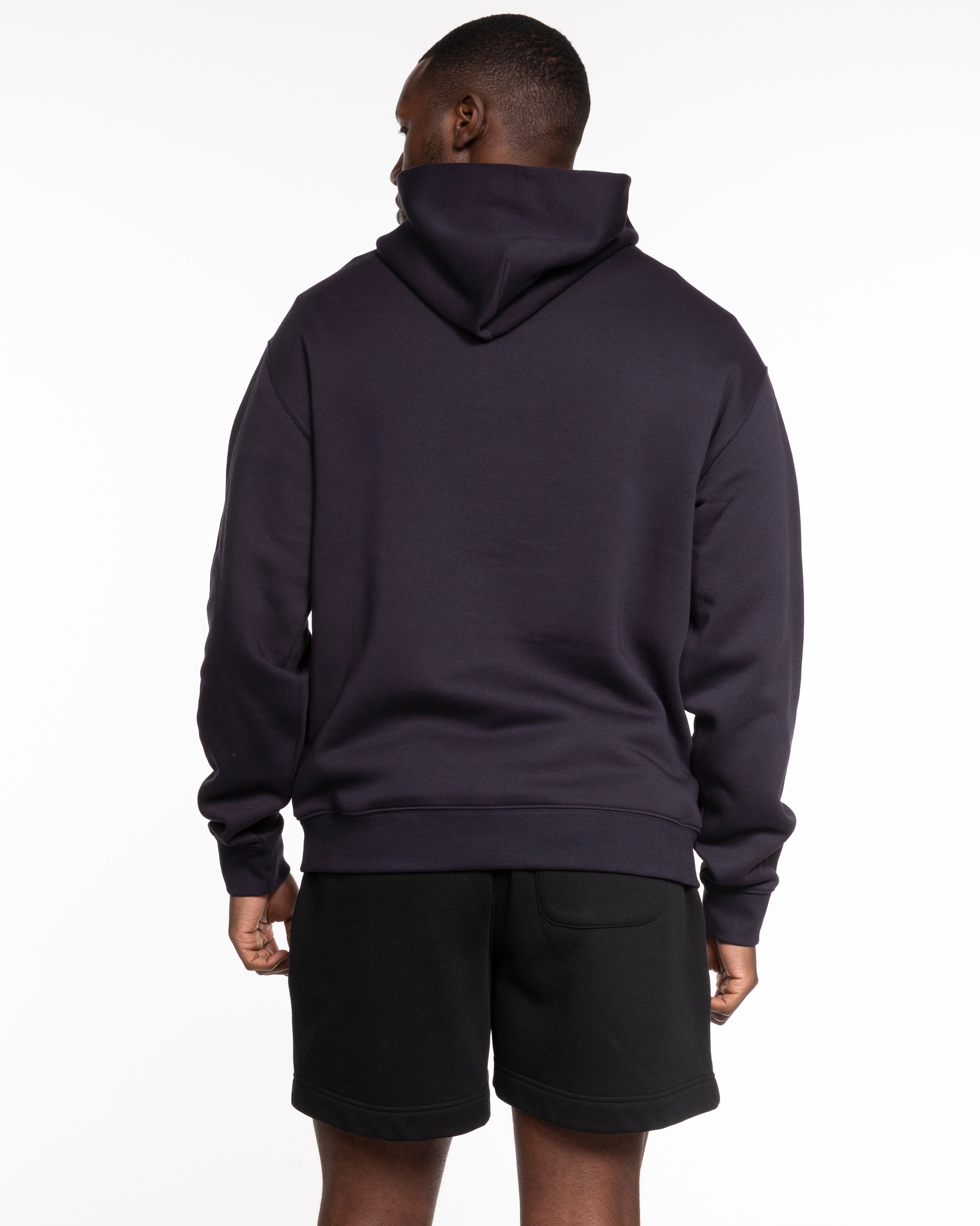 The Mens Hoodie - Ink - Spring House - Center Chest - Back Round - Printed - Off White