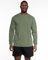 The Unisex Midweight Long Sleeve - Hemp - MECHA - Center Chest - Tone on Tone