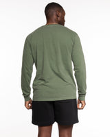 The Unisex Midweight Long Sleeve - Hemp - MECHA - Center Chest - Tone on Tone