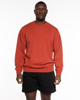 The Midweight Unisex Crewneck - Washed Amber - Equo - Left Chest & Right Wrist - Embroidered - Cream