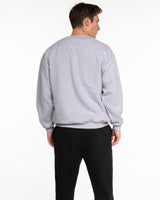 The Recycled Unisex Crewneck - Heather - Bloom Pilates - Left Chest Arc Stacked - Embroidered - Sage