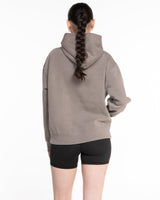 The Womens Hoodie - Washed Gray - Fed By The Fruit- Left Chest - Printed - Off White