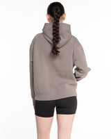 The Womens Hoodie - Washed Gray - Spring House - Left Chest & Back Stacked - Printed - Tone on Tone