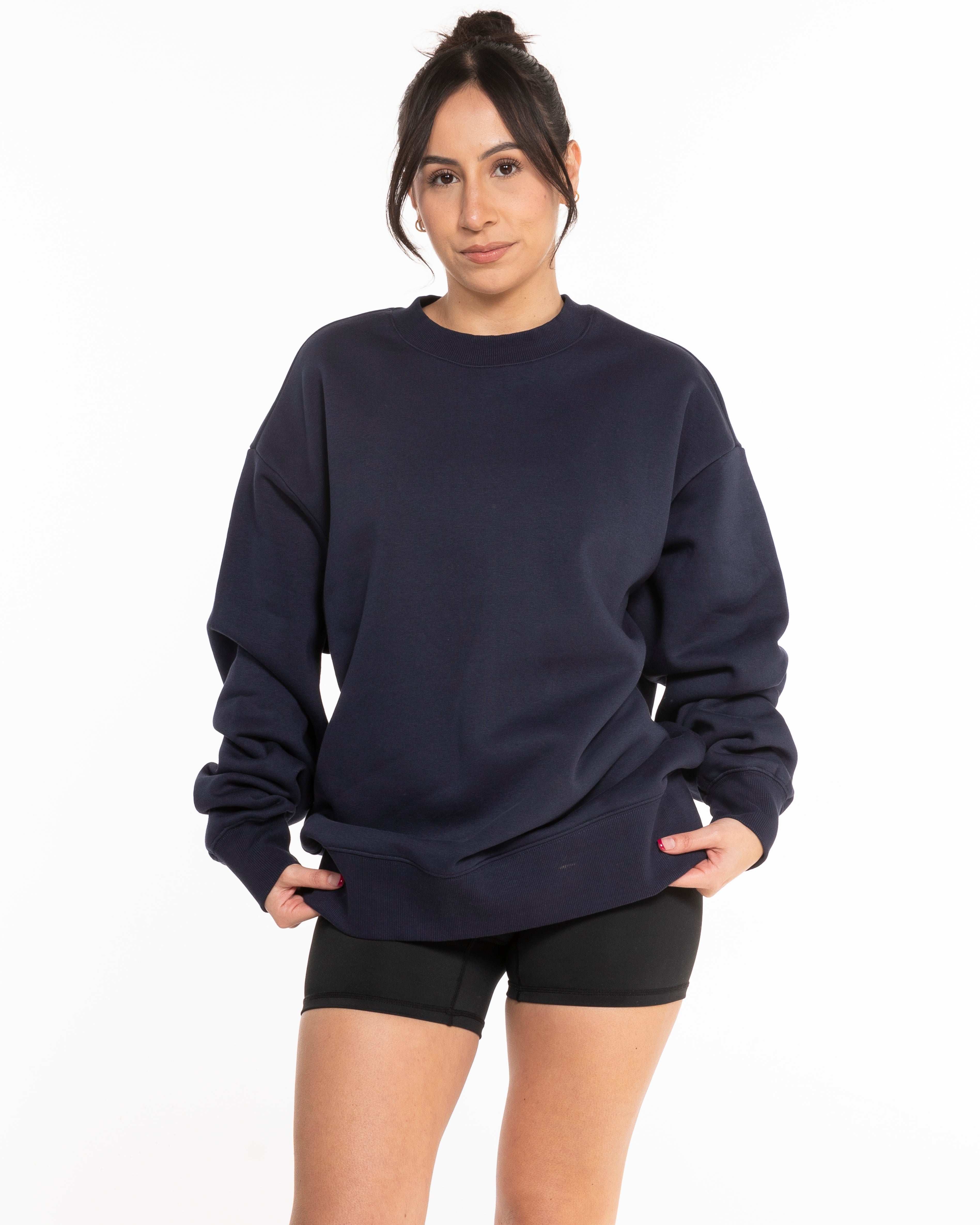 The Mens Heavyweight Crewneck - Midnight - BioPup - Center Chest - Printed - Full Color