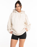 The Mens Heavyweight Hoodie - Off White - Drench - Left Chest - EMB - Sherbert