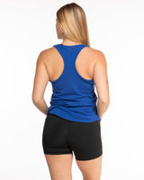 The Womens Full Length Tank - Royal - Center Chest Stacked - Printed - White