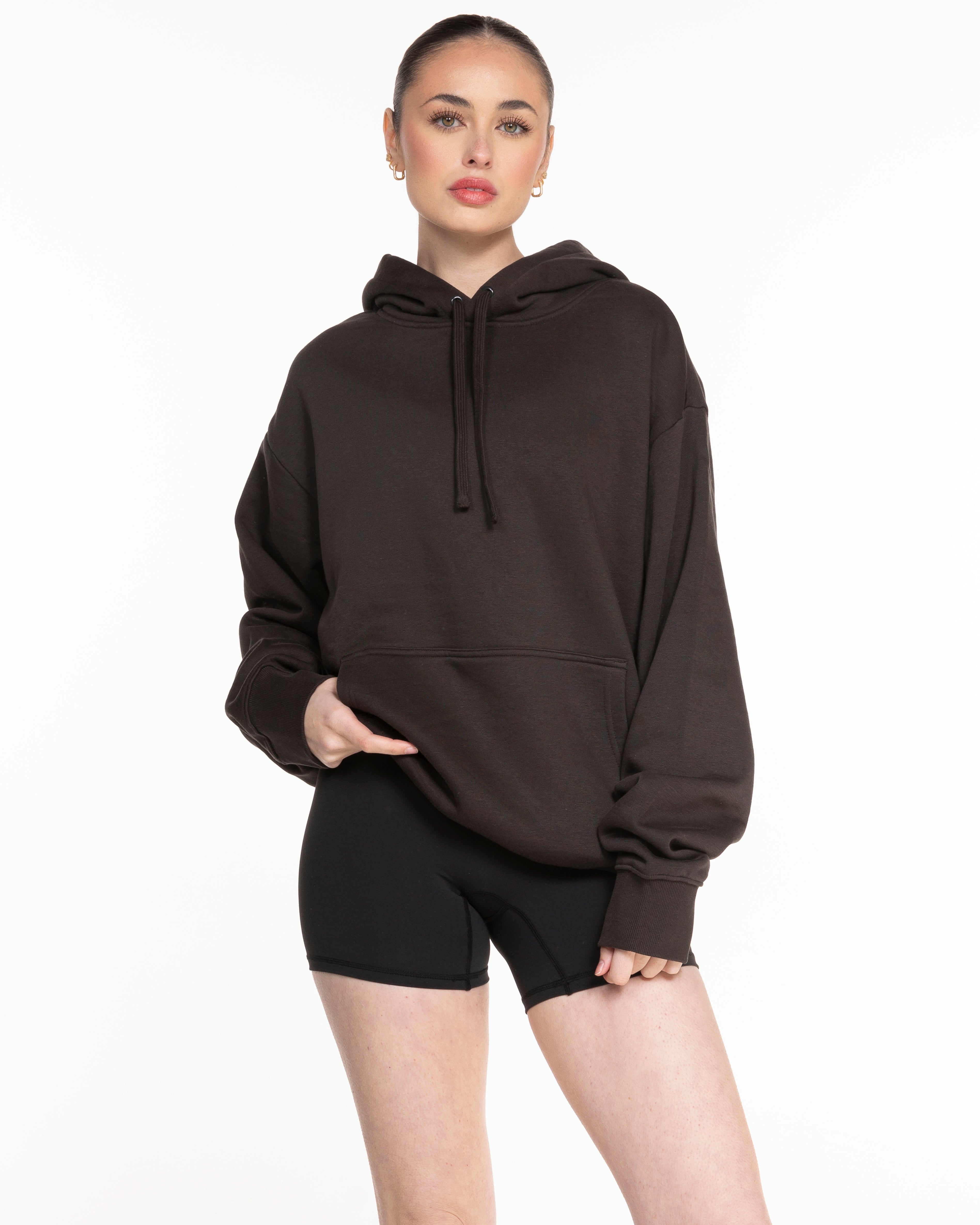 The Mens Heavyweight Hoodie - Coal - Core Reform - Left Chest & Back Stacked - Printed - Black