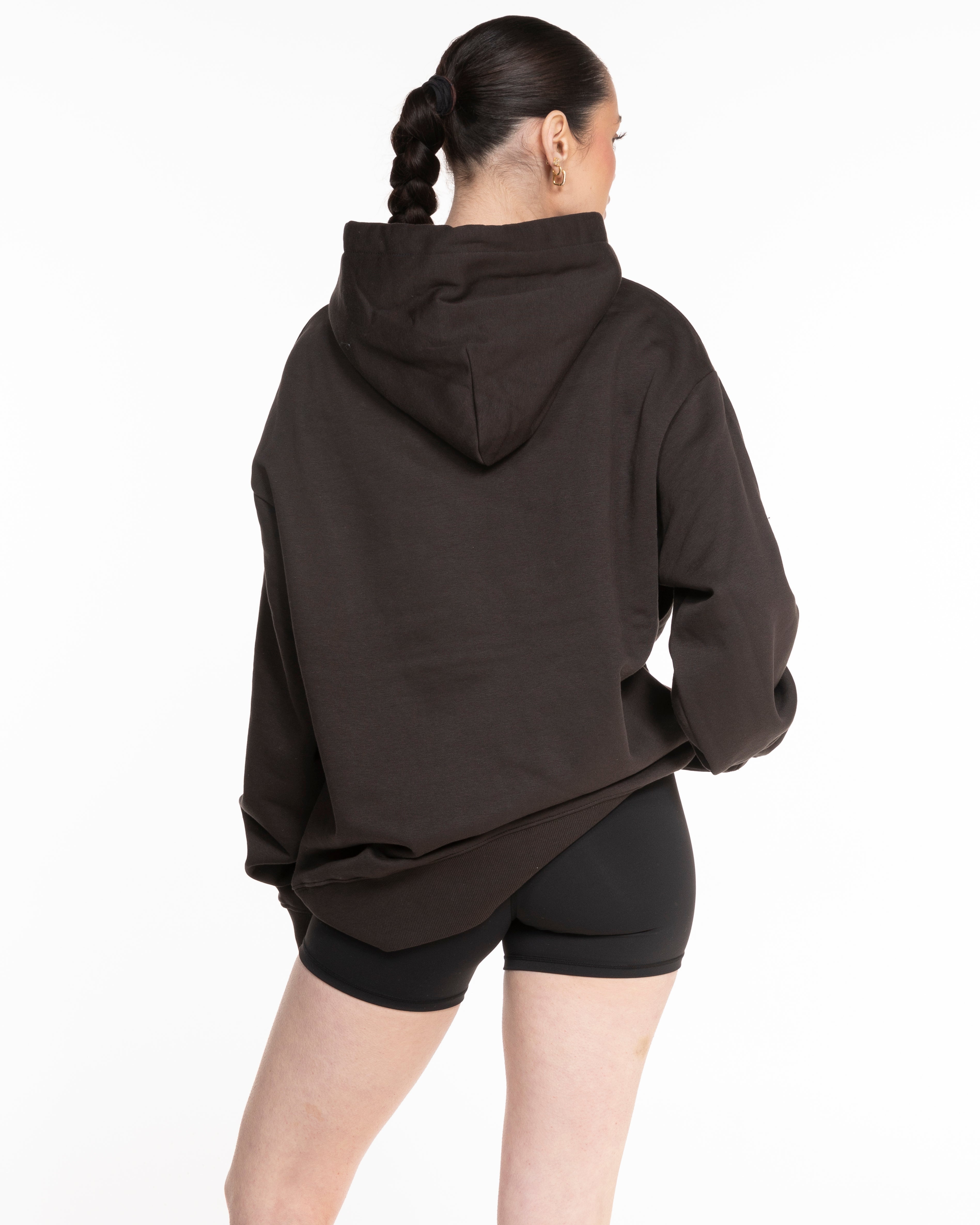 The Mens Heavyweight Hoodie - Coal - Core Reform - Left Chest & Back Stacked - Printed - Black