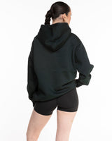 The Mens Heavyweight Hoodie - Pine Green - Core Reform - Left Chest & Back Stacked - Printed - Black